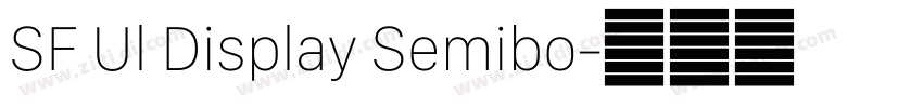 SF Ul Display Semibo字体转换